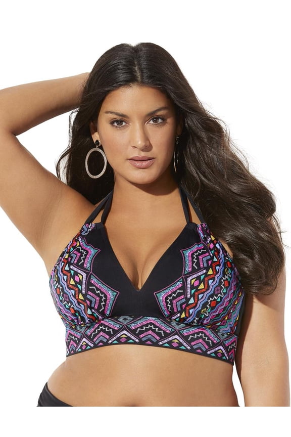Women's Loop Strap Halter Bikini Top