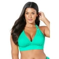 thumbnail image 1 of Swimsuits for All Women's Loop Strap Halter Bikini Top, 1 of 3