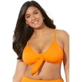 thumbnail image 1 of Swimsuits for All Women's Mentor Tie Front Bikini Top, 1 of 3