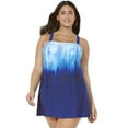 thumbnail image 1 of Swimsuits for All Women's Plus Size Princess Seam Swimdress, 1 of 6