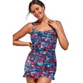 thumbnail image 1 of Swimsuits for All Women's Plus Size Ruffle Swimdress, 1 of 5