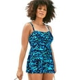 thumbnail image 1 of Swimsuits for All Women's Plus Size Ruffle Swimdress, 1 of 5