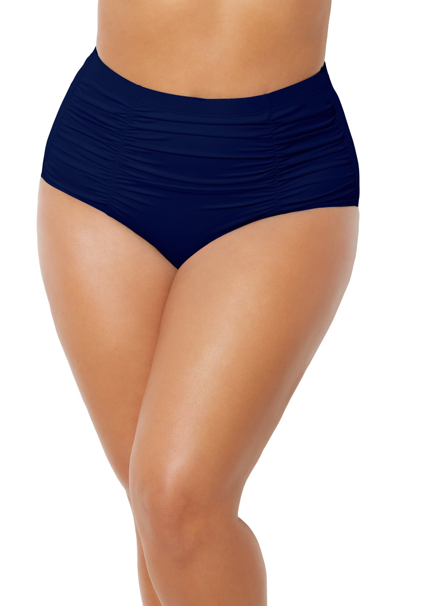 Swimsuits for All Women's Shirred High Waist Tummy Control Swim Brief