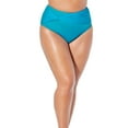thumbnail image 1 of Swimsuits for All Women's Side Knot Drape Overlay High Waist Swim Brief, 1 of 3