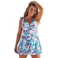 thumbnail image 1 of Swimsuits for All Women's Plus Size Sweetheart Underwire Swimdress, 1 of 2