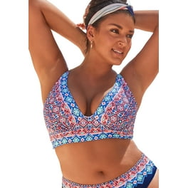 Swimsuits for All Women's Mesh Wrap Bandeau Tankini Top