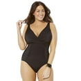 thumbnail image 1 of Swimsuits for All Women's Twist Ruched One Piece Swimsuit, 1 of 2