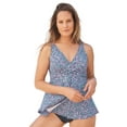 thumbnail image 1 of Swimsuits for All Women's V-Neck Twist Tankini Top, 1 of 3