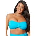 thumbnail image 1 of Swimsuits for All Women's Plus Size Valentine Ruched Bandeau Bikini Top, 1 of 6