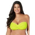 thumbnail image 1 of Swimsuits for All Women's Plus Size Valentine Ruched Bandeau Bikini Top, 1 of 6