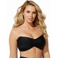 thumbnail image 1 of Swimsuits for All Women's Valentine Ruched Bandeau Bikini Top, 1 of 5