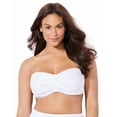 thumbnail image 1 of Swimsuits for All Women's Valentine Ruched Bandeau Bikini Top, 1 of 6