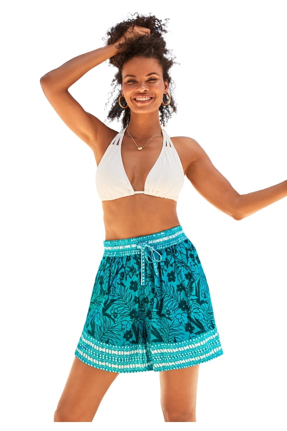 Women's Tie-Front Cover Up Shorts
