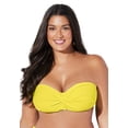 thumbnail image 1 of Swimsuits for All Women's Valentine Ruched Bandeau Bikini Top, 1 of 6