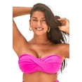 thumbnail image 1 of Swimsuits for All Women's Valentine Ruched Bandeau Bikini Top, 1 of 6