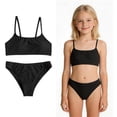 thumbnail image 1 of Swimsuits for Girls Adjustable Straps Two Piece Girls Swim Suits with Chest Pad Girls' Swimwear 10-11 Years, 1 of 7