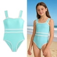 thumbnail image 1 of Swimsuits for Girls Sleeveless 1 Piece Bathing Suit Quick Dry Beach Swimwear with Padded Tween Swimsuits for Girls 11-12 Years, 1 of 8