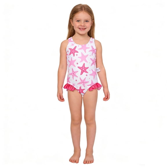 Swimsuits for Girls with Print Cute Beach Pool Sun Stretch Fabric Girls' Swimwear