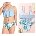 thumbnail image 1 of Swimsuits for Kids Ruffled Two Piece Girl Bathing Suit with Chest Pad Bathing Suits for Kids 9-10 Years, 1 of 9