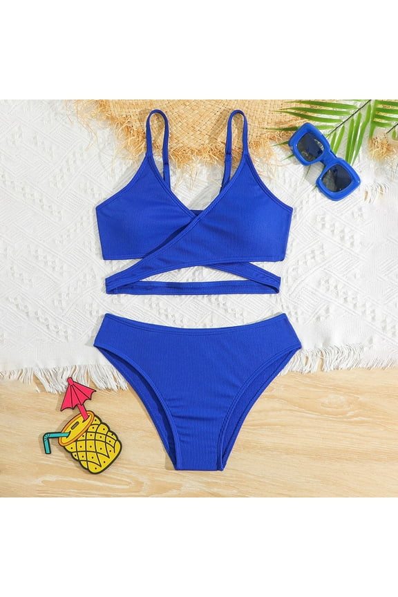 Swimsuits for Teen Girls Plain Color Girls Swimsuit with Shorts Two Piece Bikini Sets Tween Bathing Suits for Teen Girl 12-13 Years