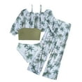 thumbnail image 1 of Swimsuits for Toddler Girls 4 Piece Tropical Tree Print Coverup Pants Set Boho Beach Swimwear Size 8-9 Years, 1 of 8