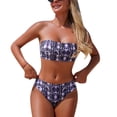 thumbnail image 1 of Swimsuits for Women Beach Vacation Clothes Floral Print Tankini Swimsuit Bikini Separates Two Piece Bathing With, 1 of 9