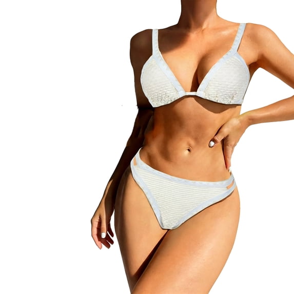 Swimsuits for Women Bikini Two Piece Swimsuits Color Bikini Tankini Top And High Waist Bottom for Beach Pool