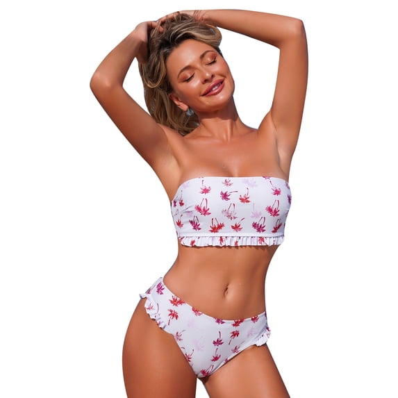 Swimsuits for Women Tankini Swimsuits Floral Print Tankini Swimsuit Bikini Separates Two Piece Bathing With
