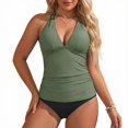 thumbnail image 1 of Womens Two Piece Swimsuits Stylish Floral Print Tankini Bathing Suit for Women 2026 High Waist, 1 of 2