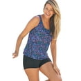 thumbnail image 1 of Swim 365 Women's Plus Size Classic Tankini Top, 1 of 3