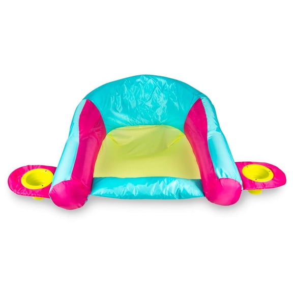 Swimways 6047149 AquaLinx Interlocking Cup Holder Pool Float Lounger, Cyan/Pink