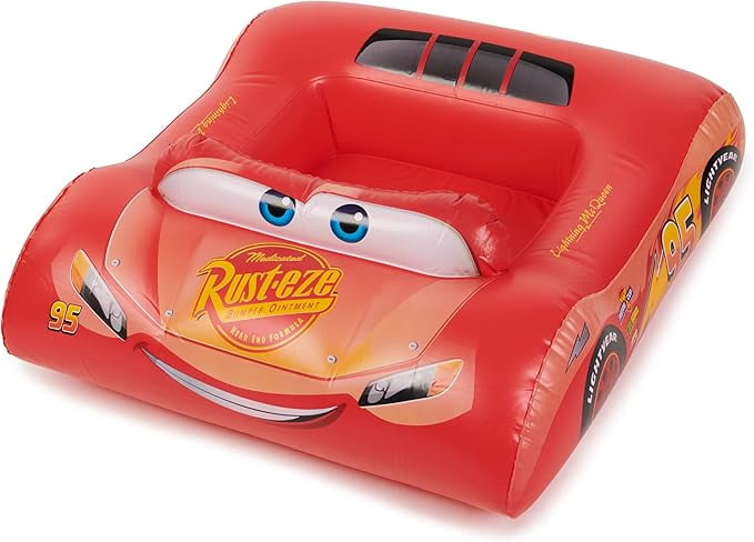 Swimways Disney Pixar Cars Inflatable Water Boat Vehicle, Inflatable Pool Floats and Kids Pool Toys, Cars Pool Party Supplies for Kids Aged 3 & Up