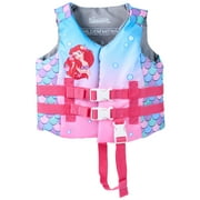 SwimWays The Little Mermaid Ariel Swim Trainer Life Jacket, Kids Swim Vest, 33-55 lbs