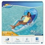 Swimways Dry Float Shadester Pool Float, Translucent Inflatable Recliner Chair for Adults with Fast Inflation, Canopy, Foot Rest & Cup Holder