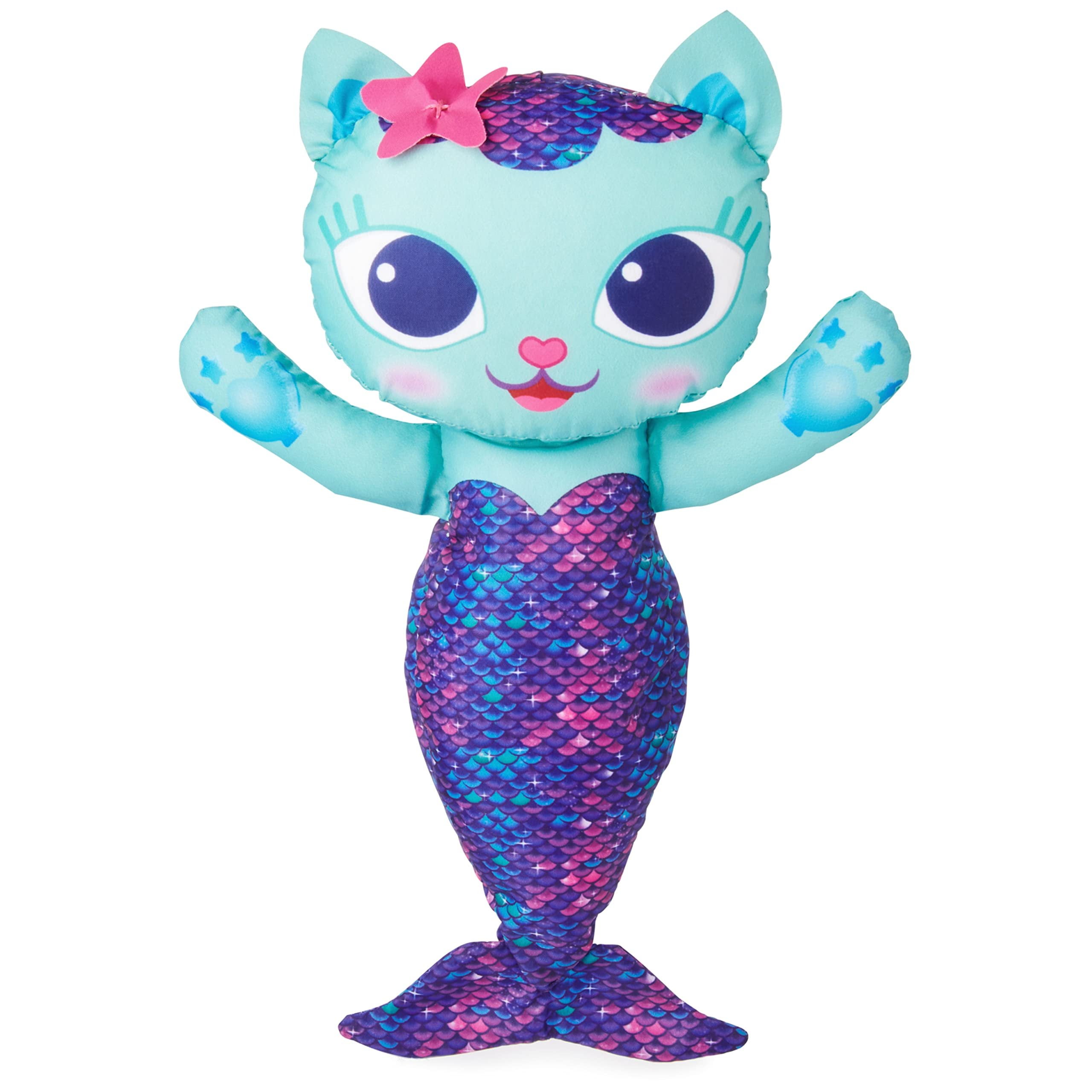 SwimWays Gabbys Dollhouse Mercat Swim Huggable Floating Water-Friendly Plush with Foam Bead Stuffing for Bath Pool and Beach Play for Kids Ages 1+