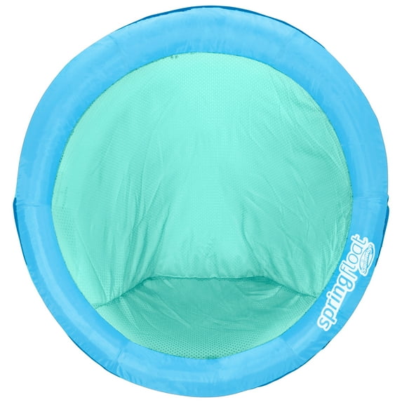 SwimWays Premium Spring Float Papasan with Fast Inflation, Blue