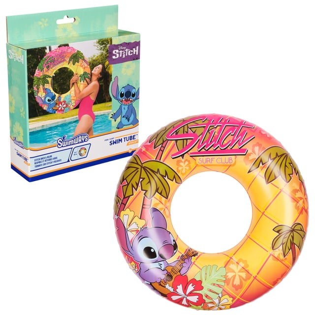 Stitch Pool Raft SwimWays Disney Stitch Swim Tube Pool Float, for Adults and Teens Age ...