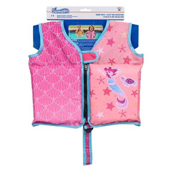 SwimWays Shark Swim Vest, Kids Life Jacket for Ages 2-4 Years Old
