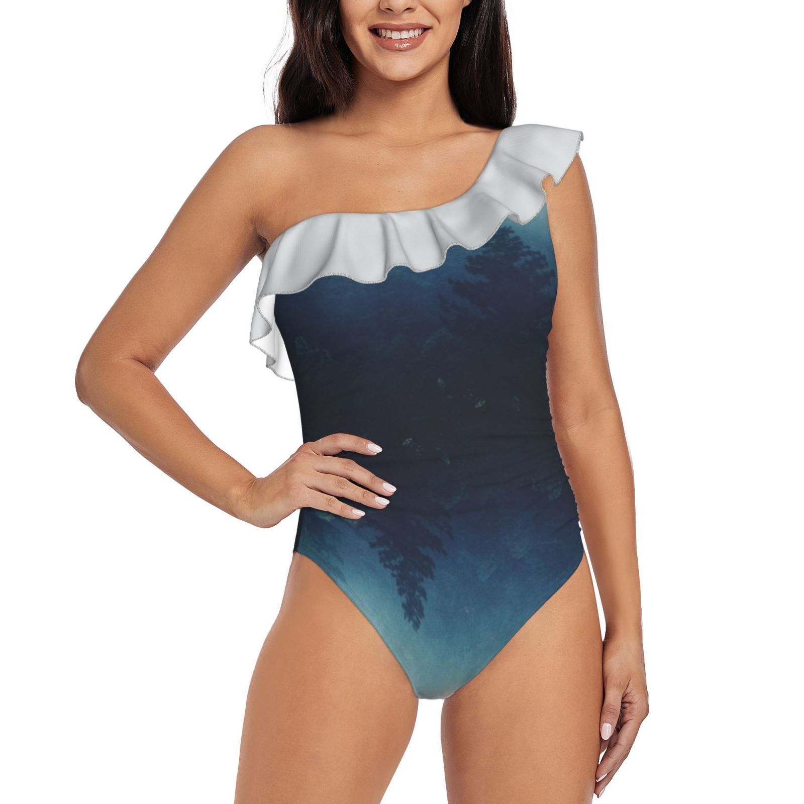 Cartoon Print Backless One-Piece Swimsuit – 2025