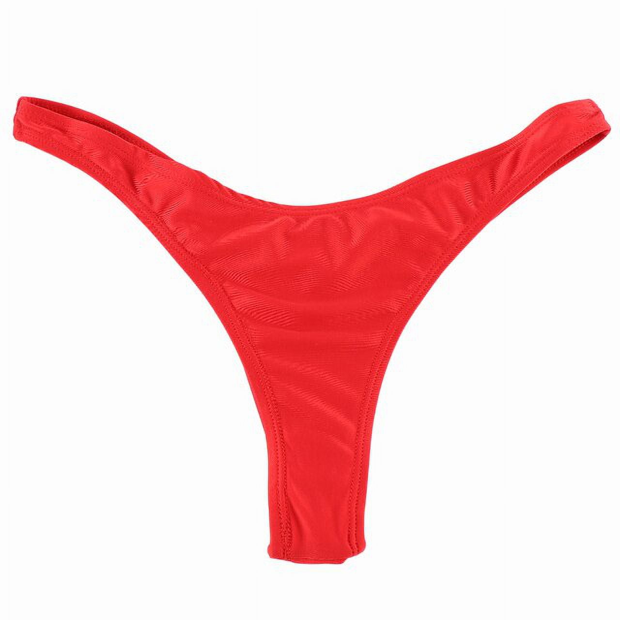 Swimwear Women Briefs Bikini Bottom Side Ties Brazilian Thong Swimsuit