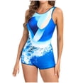 thumbnail image 1 of Swimwear for Women Fashion Printed Sleeveless One Piece Athletic Swim Bathing Suit Tummy Control Swimsuits for Women, 1 of 3