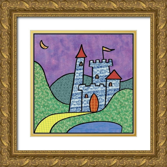 Swinford, Charles 26x26 Gold Ornate Wood Framed with Double Matting Museum Art Print Titled - Calico Kingdom IV