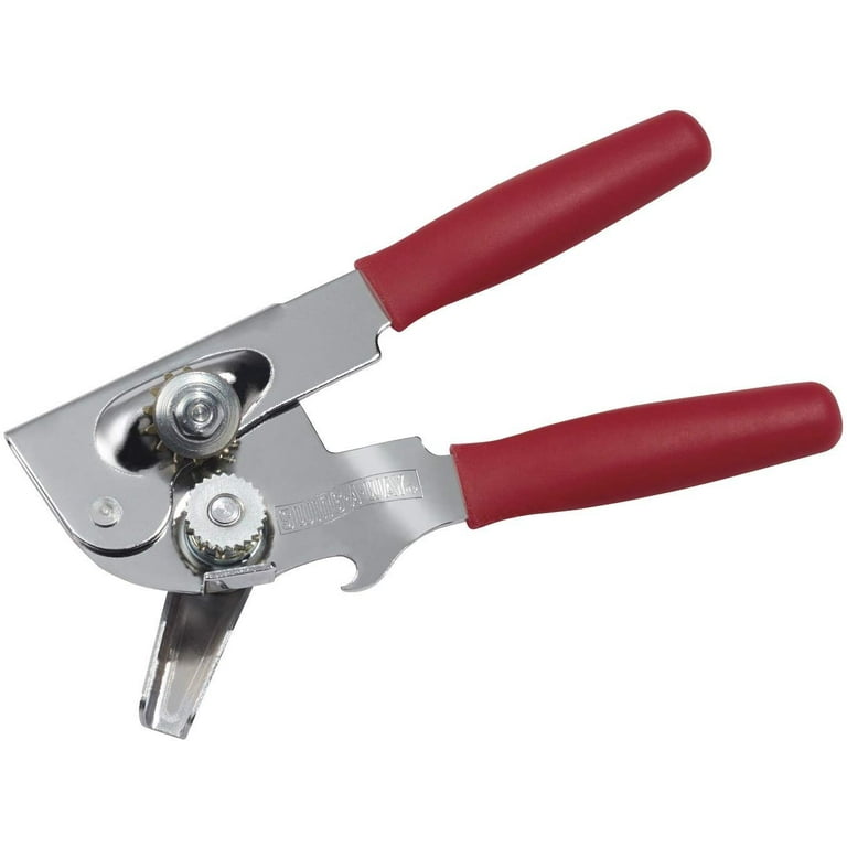 Swing-A-Way Compact Kitchen Can Opener with Ergonomic Comfort Handles - Red  - New