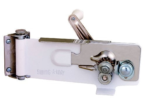 Swing-A-Way White Steel Manual Can Opener