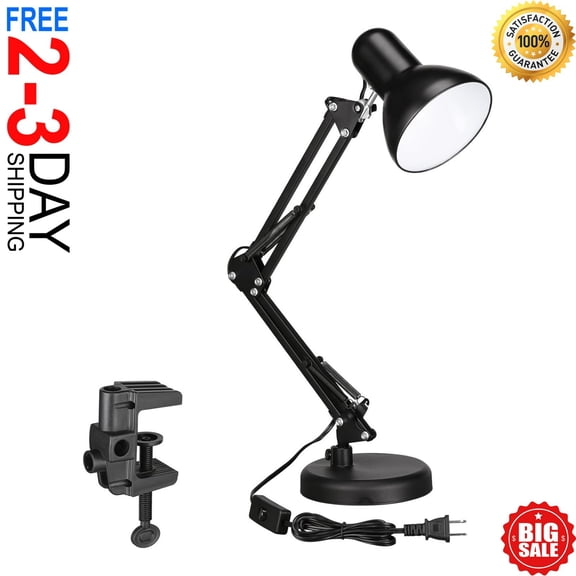 Swing Arm Desk Lamp Clamp Light Work Bench Computer Artist Drafting Studio Table