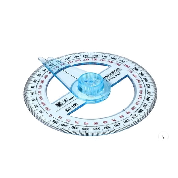 Swing Arm Protractor Plastic 4Inch 360 Degree Protractor with Swing arm
