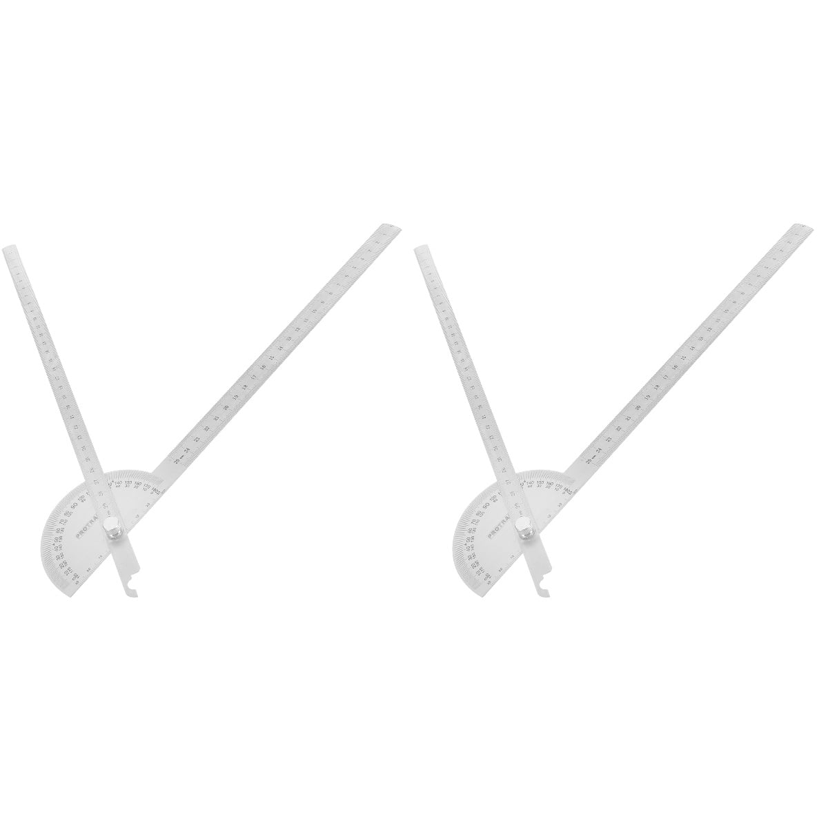 Swing Arm Protractor Set of 2 Carpenter Protractors Tools Straight