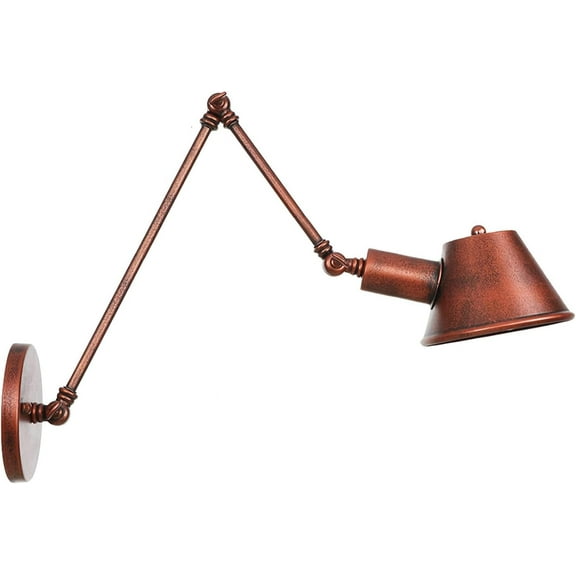Swing Arm Wall Lamp, Adjustable Vintage Metal Wall Lights,Hardwired Wall Mounted Wall Sconce for Entryway Lobby Kitchen Bathroom Bedroom Living Room Hallway,B0042f