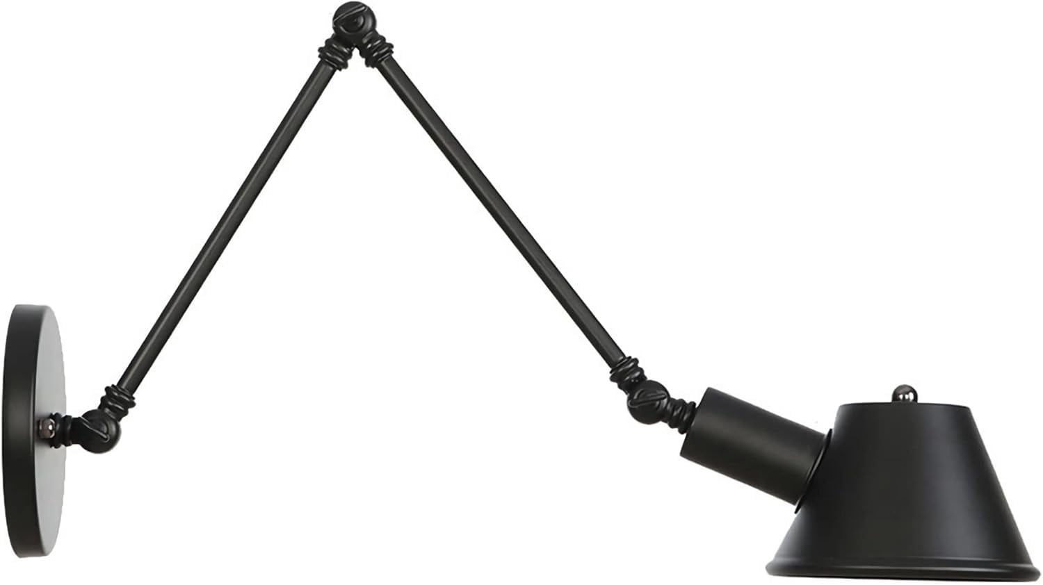 Swing Arm Wall Lamp, Adjustable Vintage Metal Wall Lights,Hardwired ...