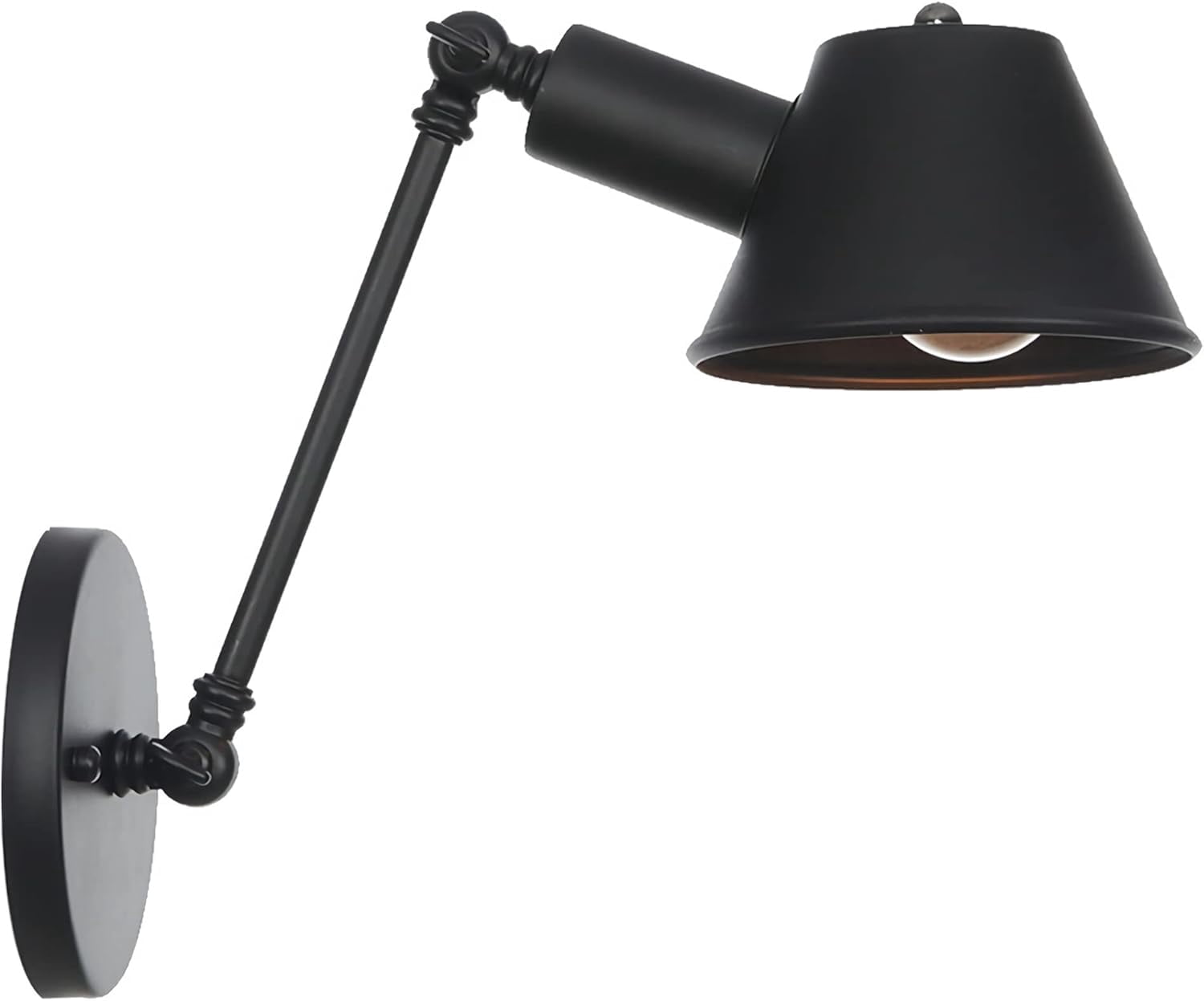 Swing Arm Wall Lamp, Adjustable Vintage Metal Wall Lights,Hardwired ...